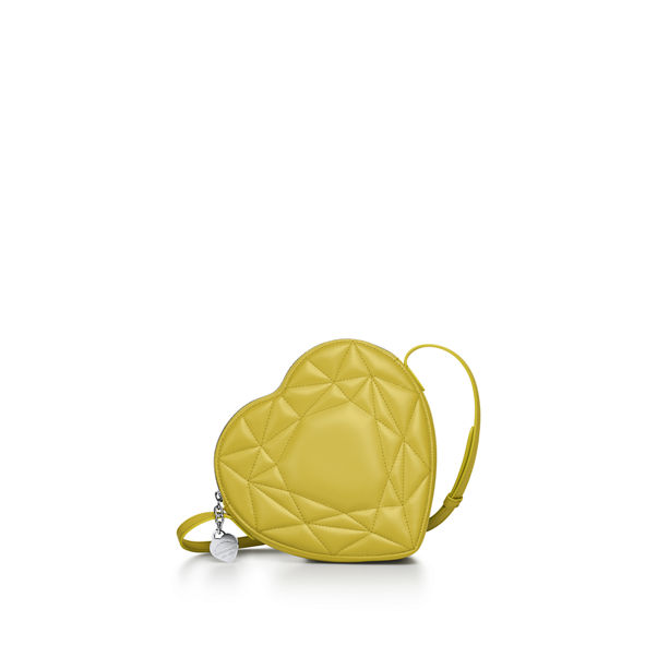 Return to Tiffany™:Gepolstete Crossbody-Tasche aus kanariengelbem Leder