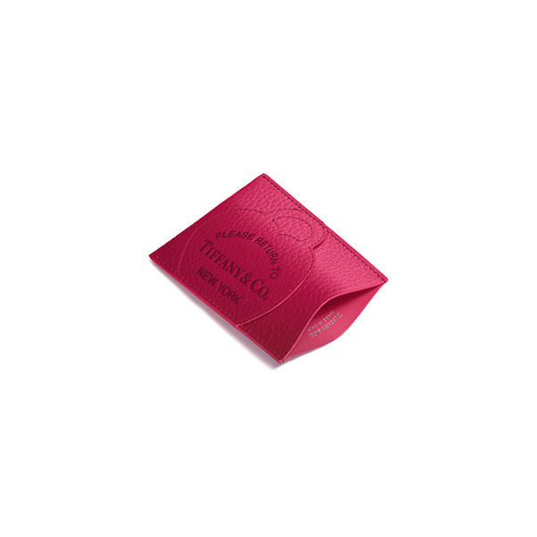 Return to Tiffany™:Card Case in Infinity Ruby Leather