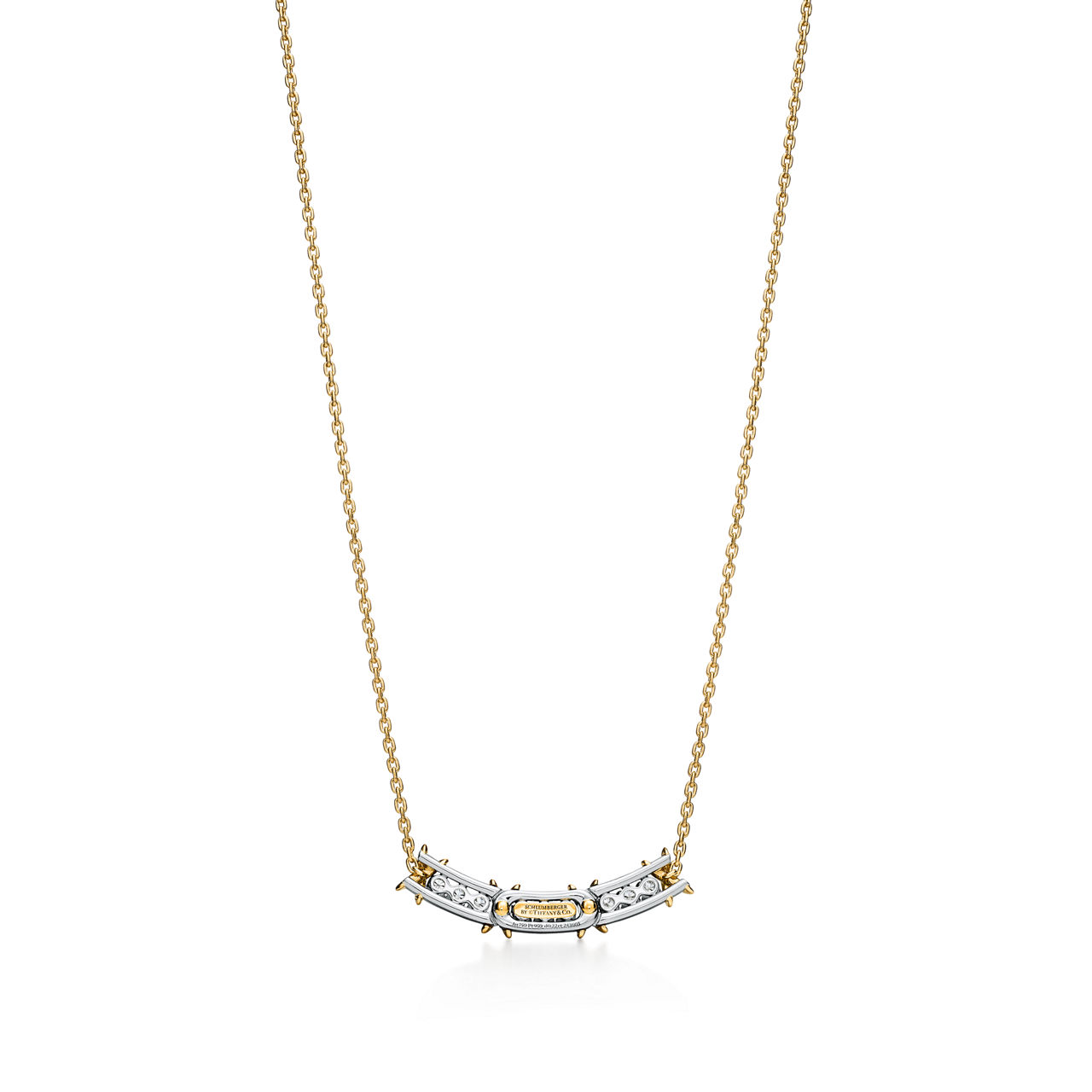 Jean Schlumberger by Tiffany:Sixteen Stone Narrow Pendant with Diamonds image number 3