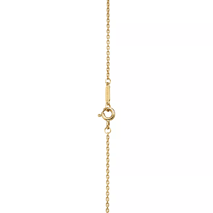 Sixteen Stone by Tiffany:Narrow Pendant in Yellow Gold & Platinum with Diamonds, 4
