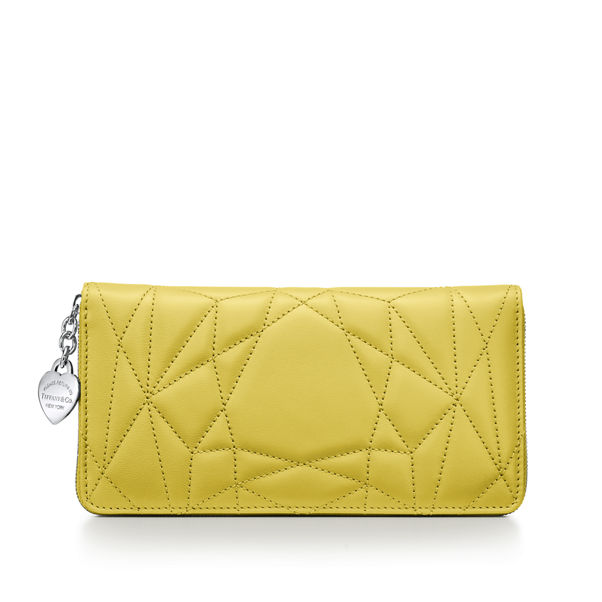 Return to Tiffany™:Padded Large Wallet in Canary Yellow Leather