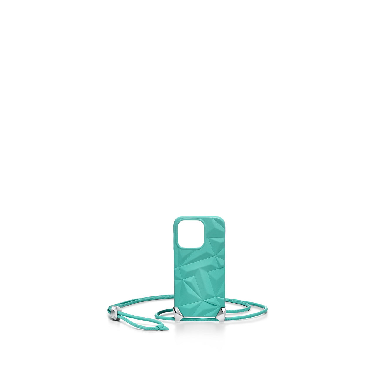 Tiffany Facets:Telefonhülle aus Leder in Tiffany Blue® Bildnummer 0