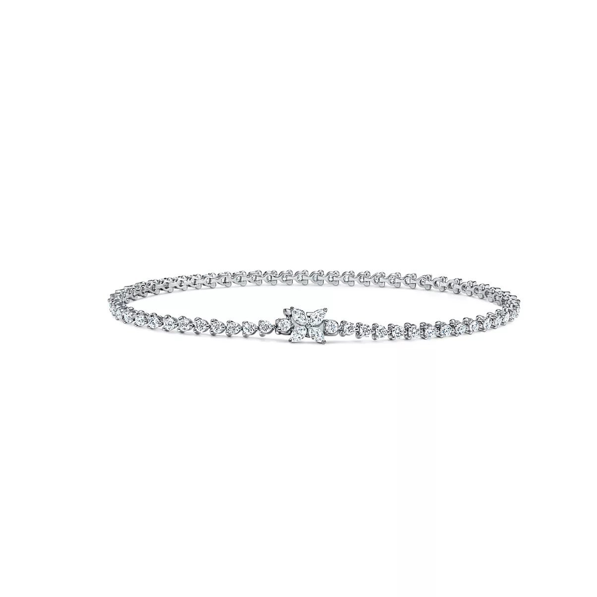 Bracciale Tennis in platino con diamanti