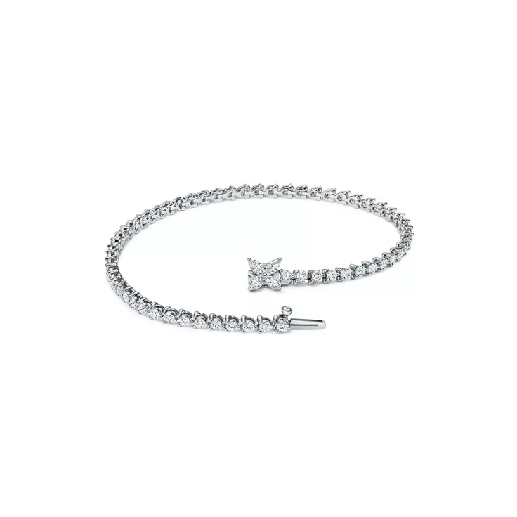 Tiffany Victoria®:Tennis Bracelet in Platinum with Diamonds, 1