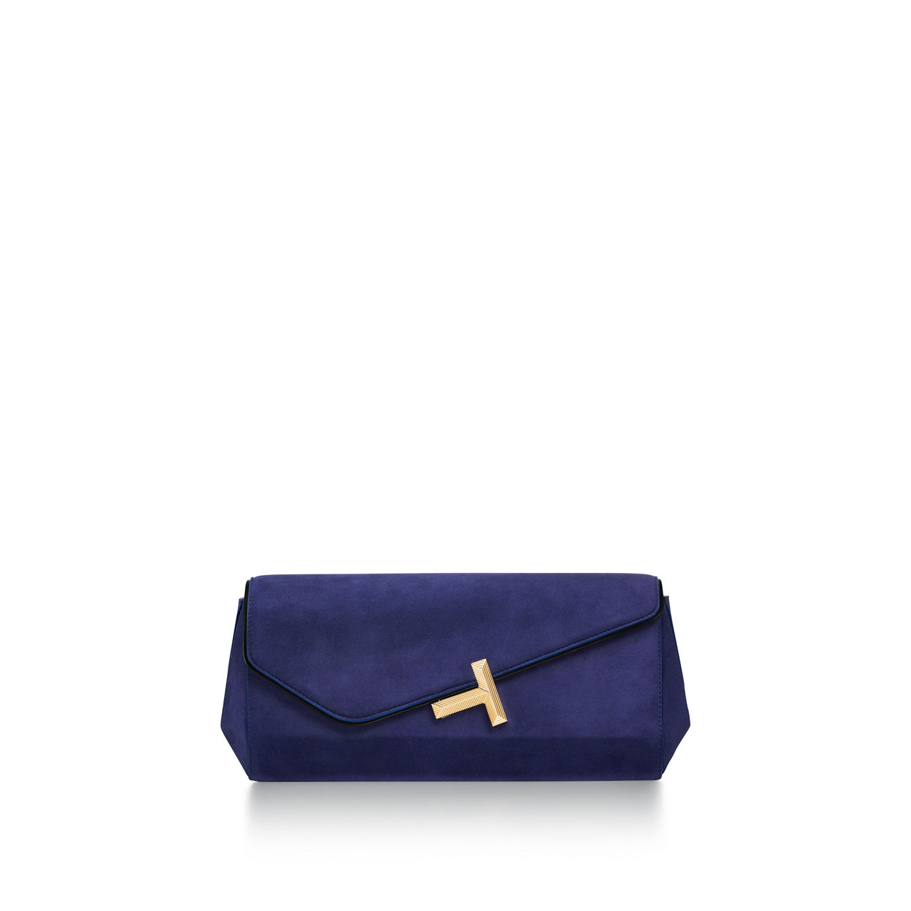 Tiffany T:Clutch in Sapphire Blue Suede image number 0