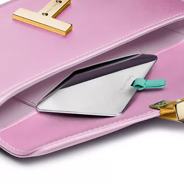 Tiffany T:Mini Clutch in Kunzite Purple Satin, 3