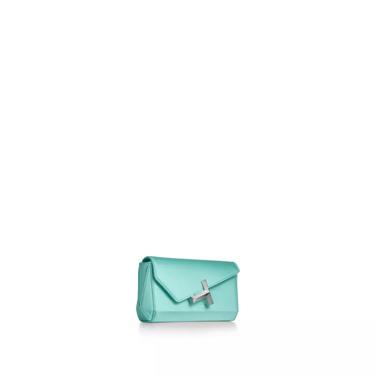 Tiffany T:Mini Clutch in Tiffany Blue® Satin, 5