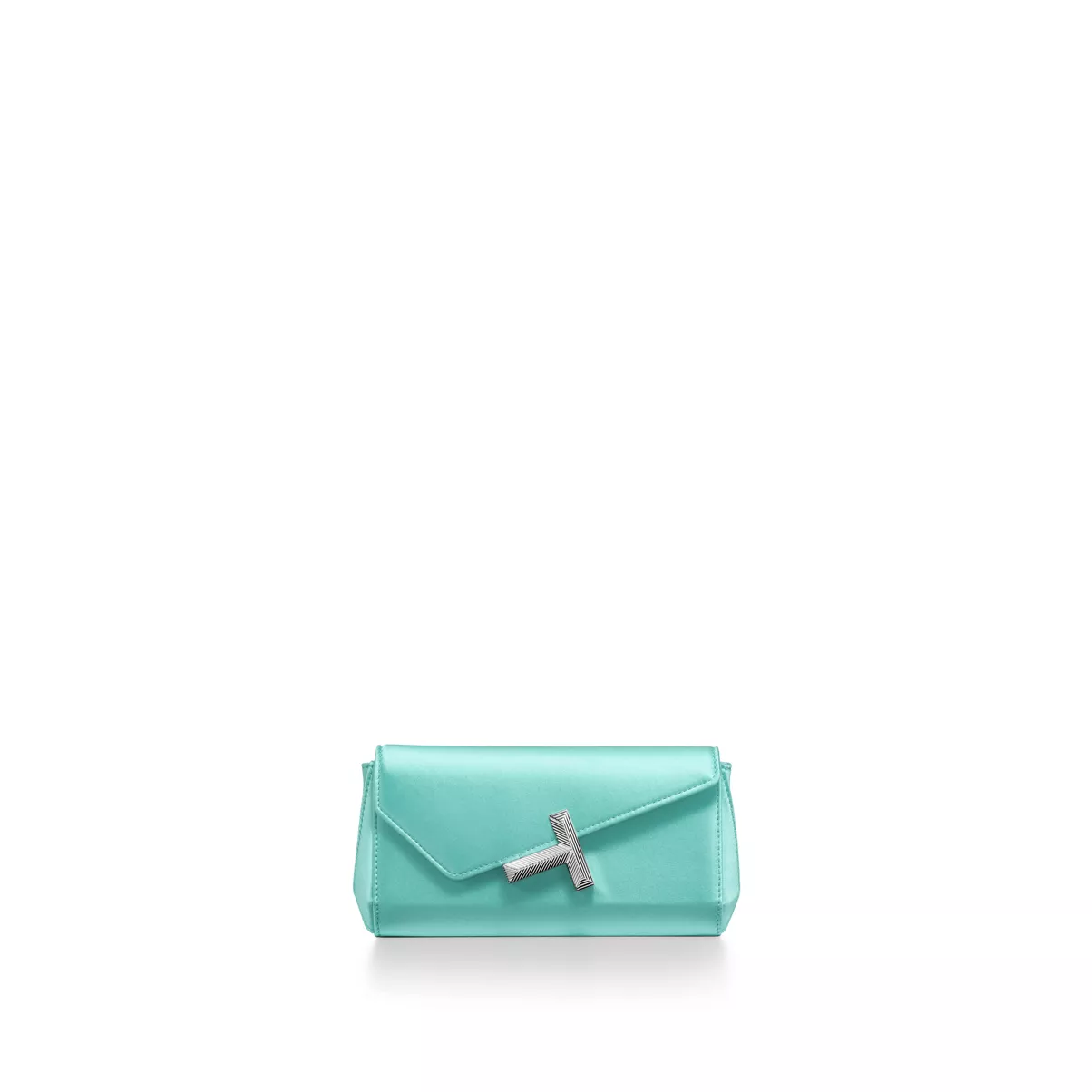 Mini-Clutch aus Satin in Tiffany Blue&reg;