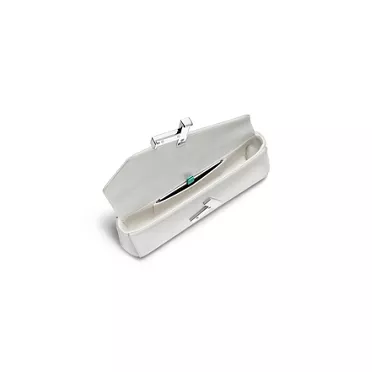 Tiffany T:Mini Clutch in White Satin, 2