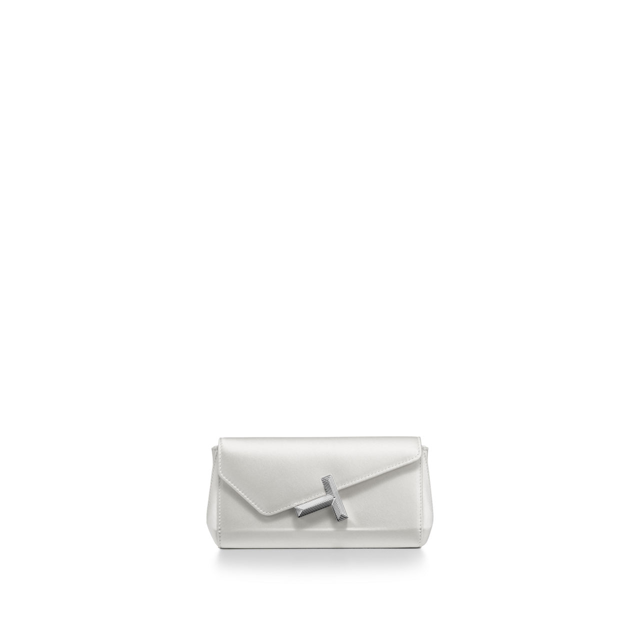 Tiffany T:Mini-Clutch aus Satin in Weiß Bildnummer 0