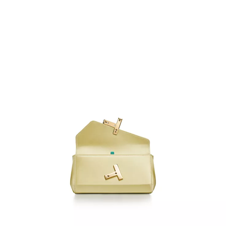Tiffany T:Mini Clutch in Citrine Yellow Satin, 1