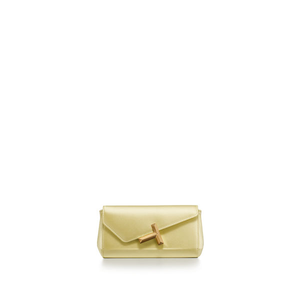 Tiffany T:Mini Clutch in Citrine Yellow Satin