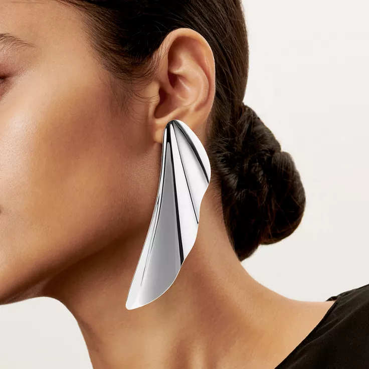 Elsa Peretti®:High Tide Earrings in Sterling Silver, 1