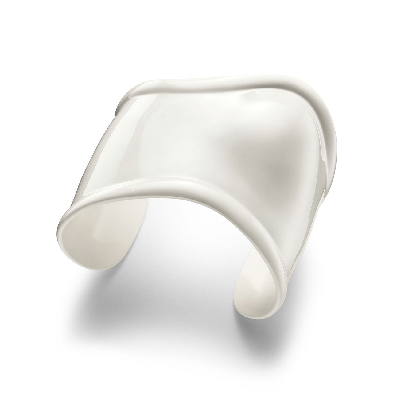 Elsa Peretti®:Medium Bone Cuff in White Finish over Copper image number 2