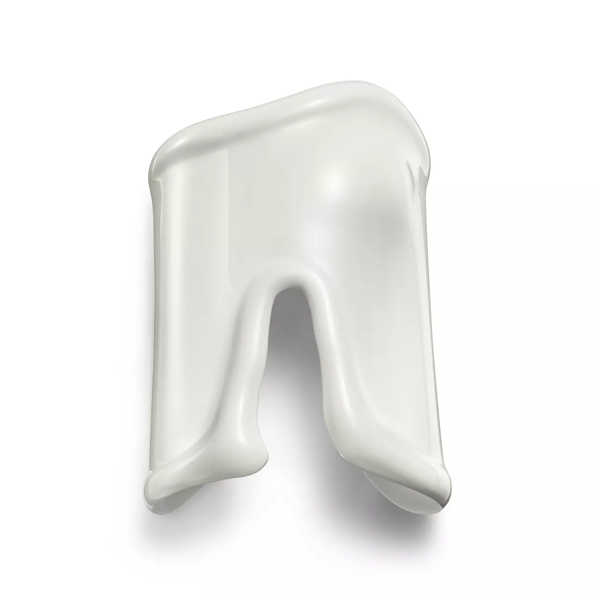 Gro&szlig;er Bone Cuff in Wei&szlig; auf Kupfer