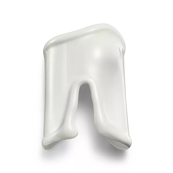 Brazalete Bone grande con acabado color blanco sobre cobre