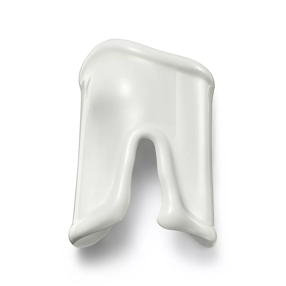 Large Bone Cuff in White Finish over Copper