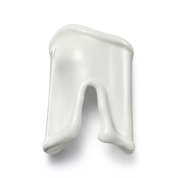 Brazalete Bone grande con acabado color blanco sobre cobre