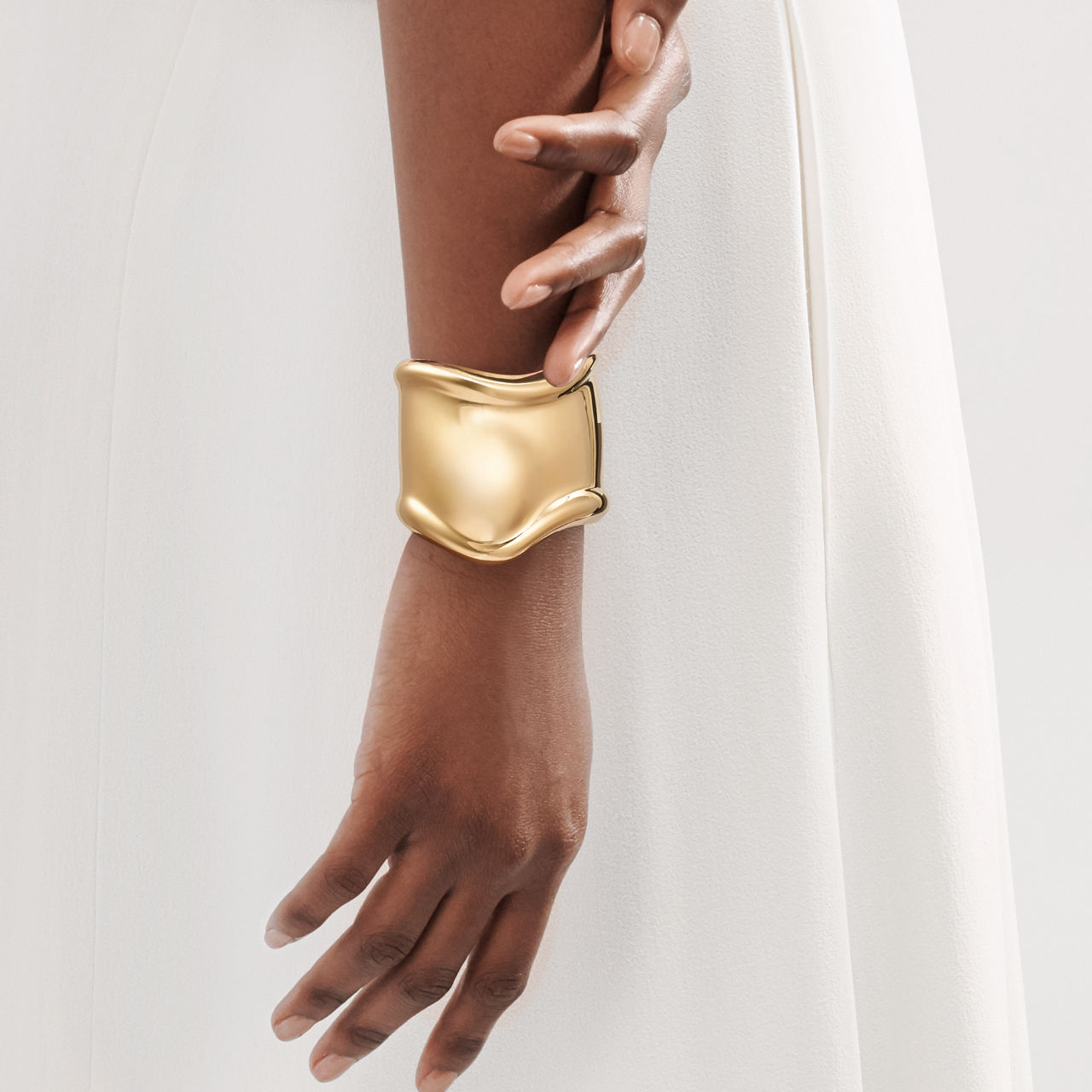 Medium Bone Cuff in Yellow Gold