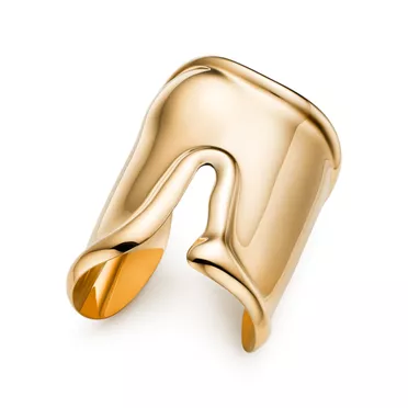 Elsa Peretti&reg;:Large Bone Cuff in Yellow Gold, 95 mm Wide, 2