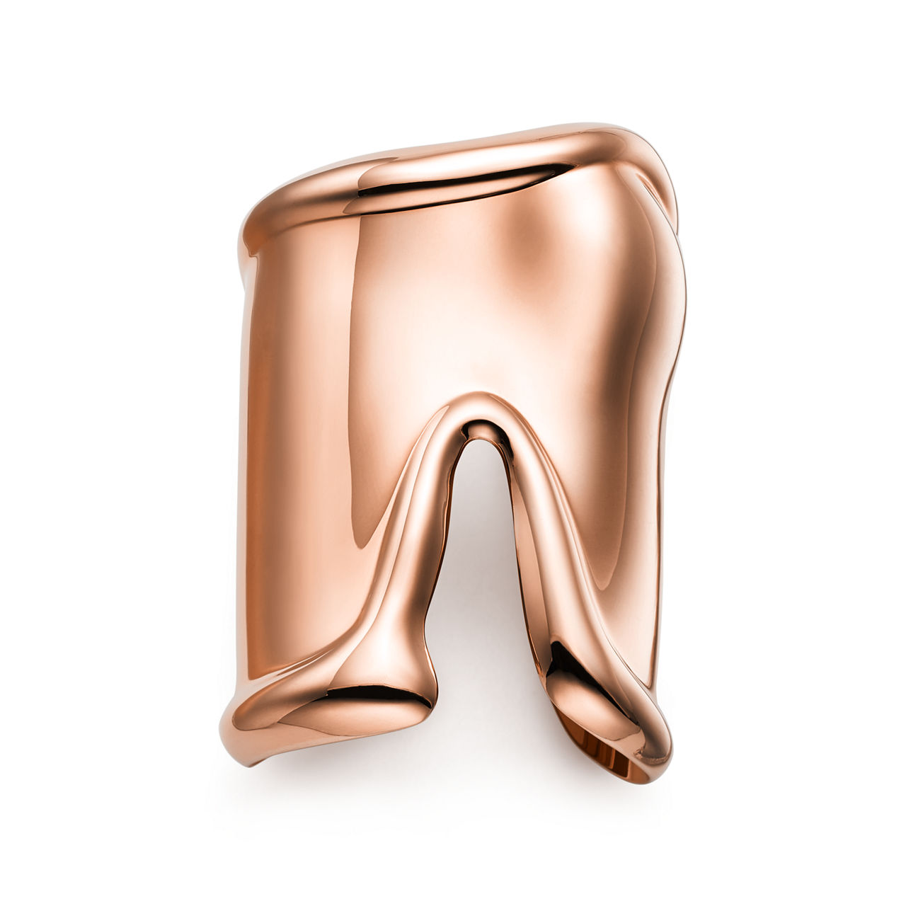 Large Bone Cuff in Rose Gold