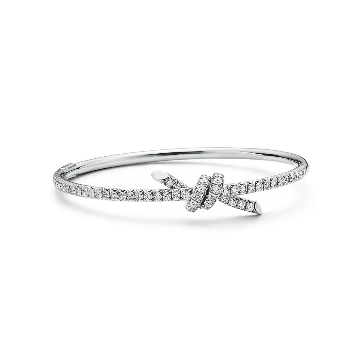 Bangle in White Gold with Diamonds