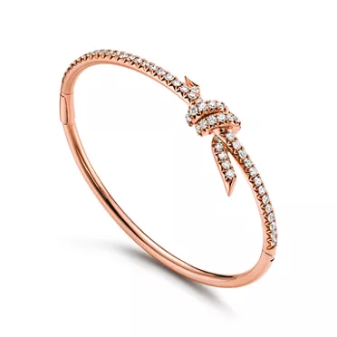 Tiffany Knot:Bangle in Rose Gold with Diamonds, 3