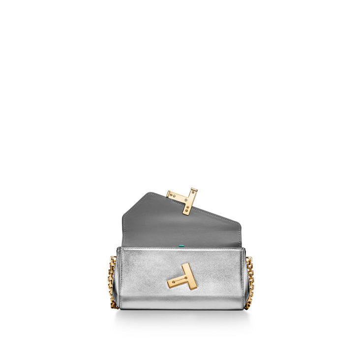 Tiffany T:Mini Clutch in Silver-coloured Leather image number 1