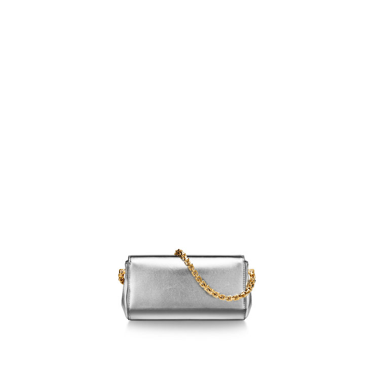 Tiffany T:Mini Clutch in Silver-coloured Leather image number 4