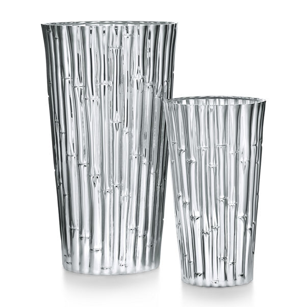 Bamboo:Medium Vase in Sterling Silver