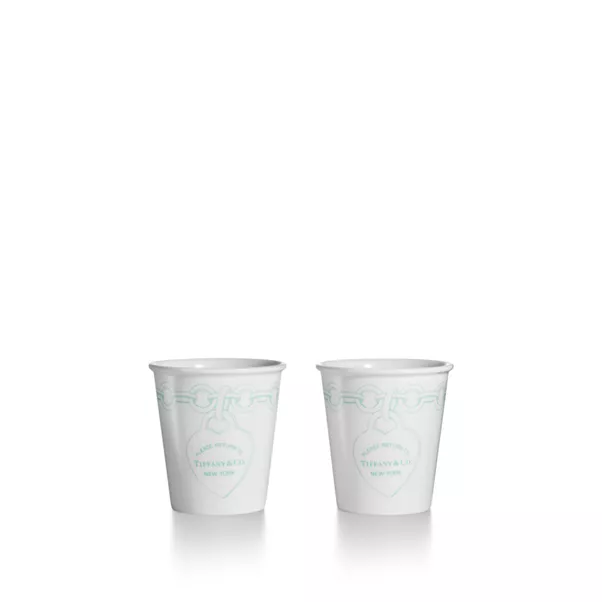 Coffee Cups in Bone China, Set of Two
