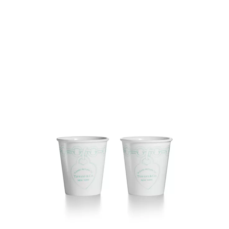 Return to Tiffany™:Coffee Cups in Bone China, Set of Two, 1