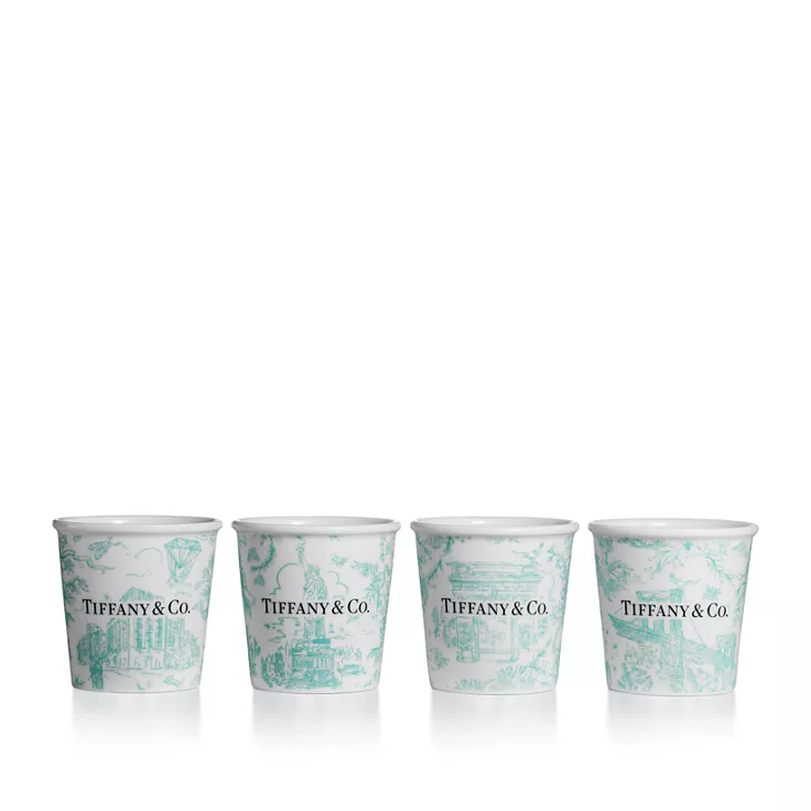 Tiffany Toile:Espresso Cups Set of Four, in Tiffany Blue&reg; Bone China, 1
