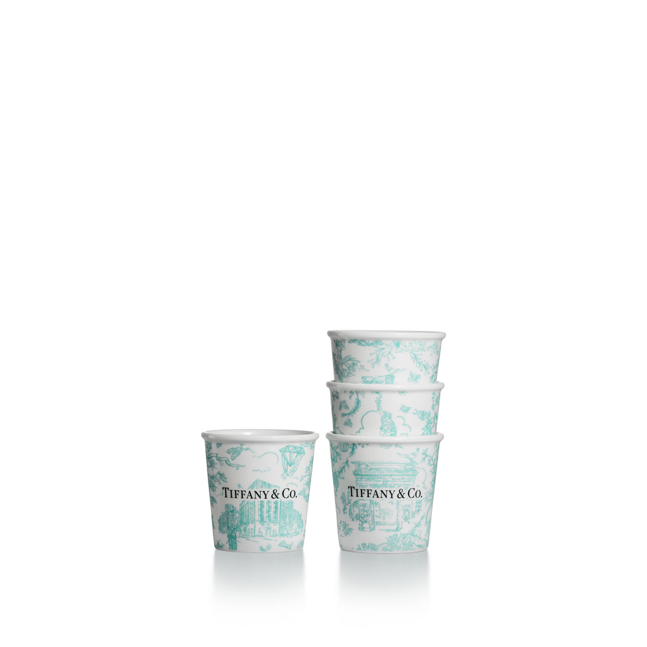 Espresso Cups Set of Four, in Tiffany Blue&reg; Bone China