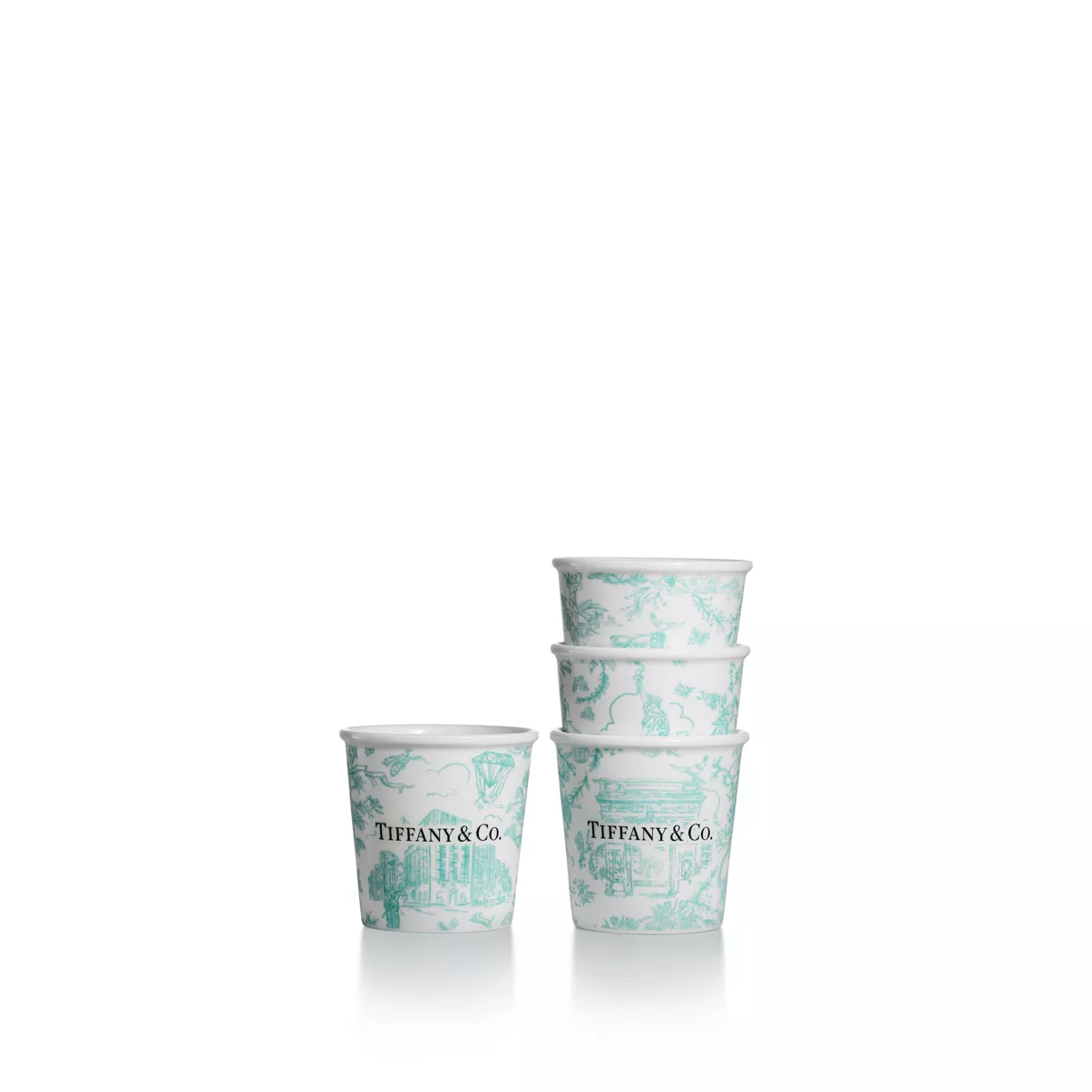 Espresso Cups Set of Four, in Tiffany Blue&reg; Bone China