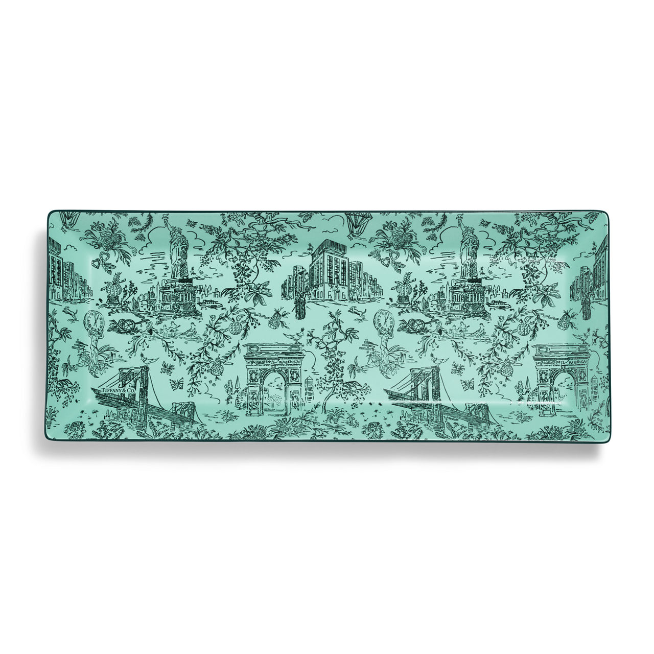 ティファニー 小皿 メトロポリタン美術館 Tiffany トレイ アート Tiffany Toile:Platter in Tiffany Blue® Bone China | Tiffany & Co. US