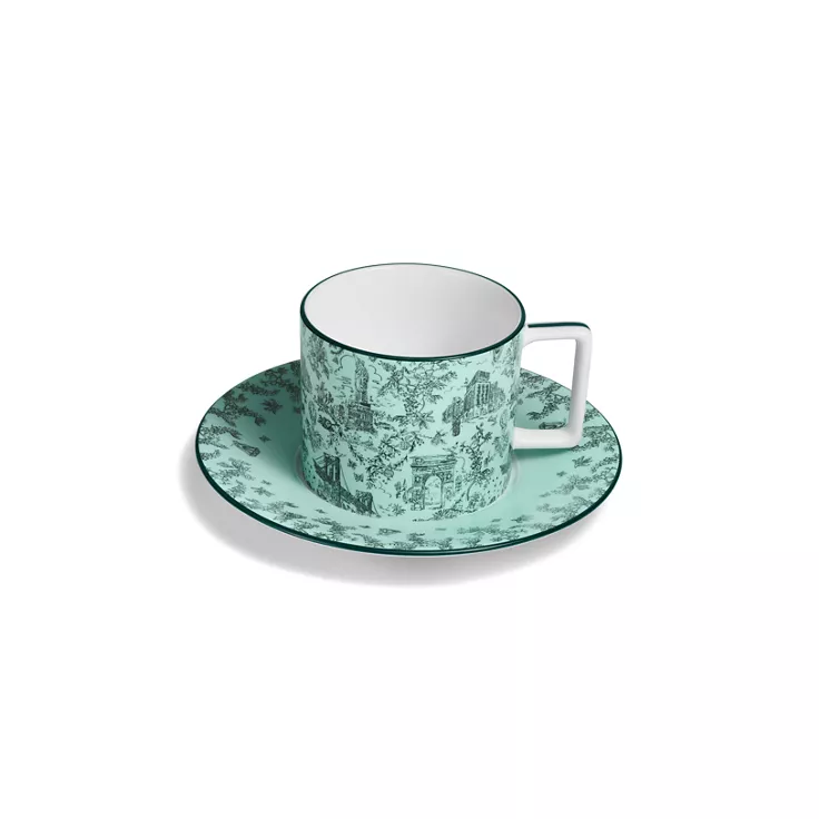 Tiffany Toile:Cup and Saucer in Tiffany Blue® Bone China, 1