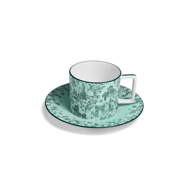 Tiffany Toile:Cup and Saucer in Tiffany Blue® Bone China