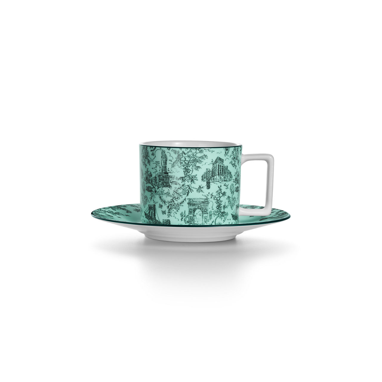 Tiffany Toile:Cup and Saucer in Tiffany Blue® Bone China image number 0