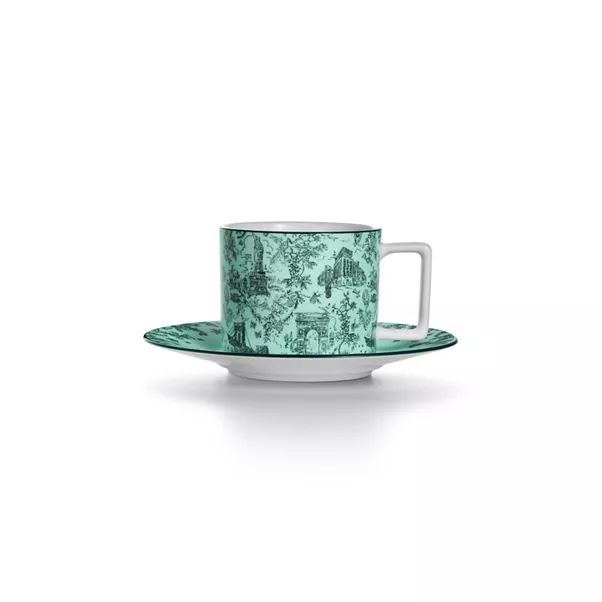 Tazza con piattino in porcellana fine Tiffany Blue®