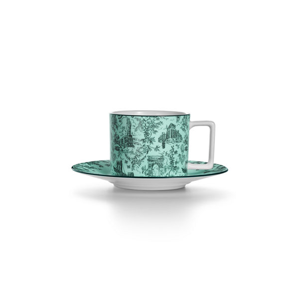 Tiffany Toile:Cup and Saucer in Tiffany Blue® Bone China