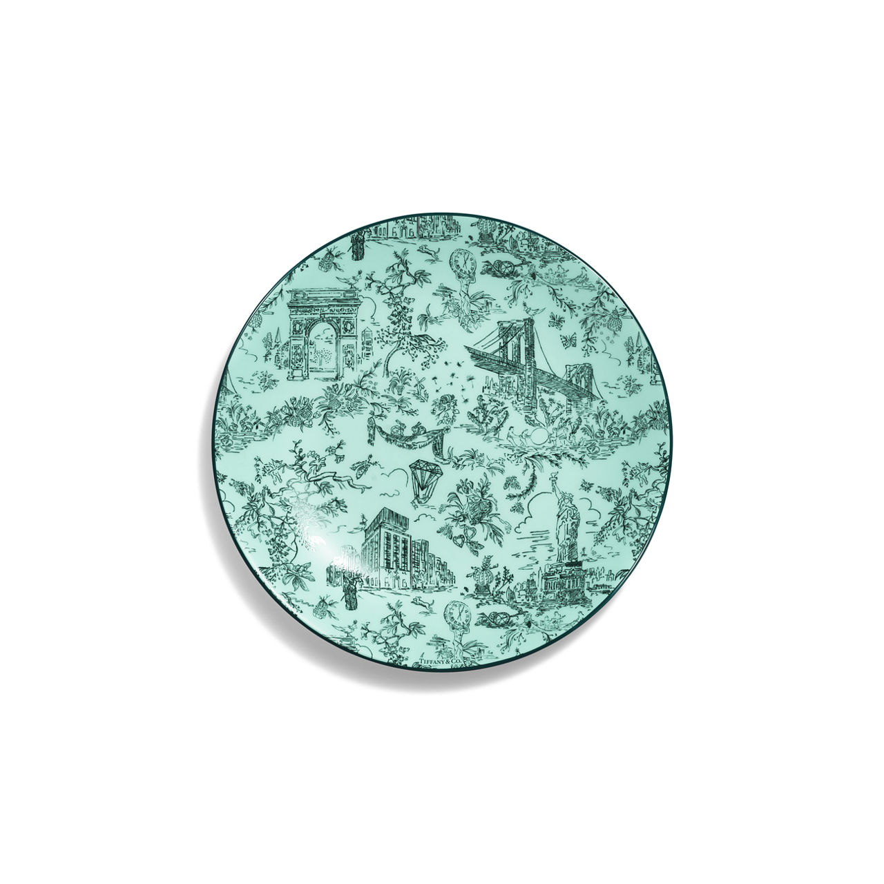 Tiffany Toile:Brot- und Butterteller aus Porzellan in Tiffany Blue® Bildnummer 0