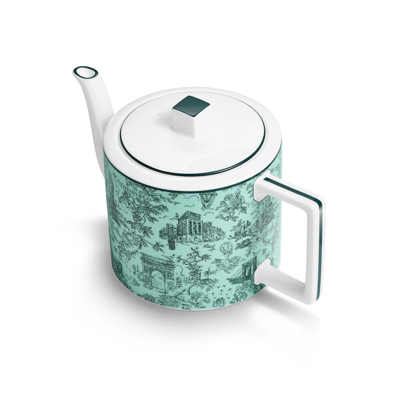 Kaffeekanne aus Porzellan in Tiffany Blue®