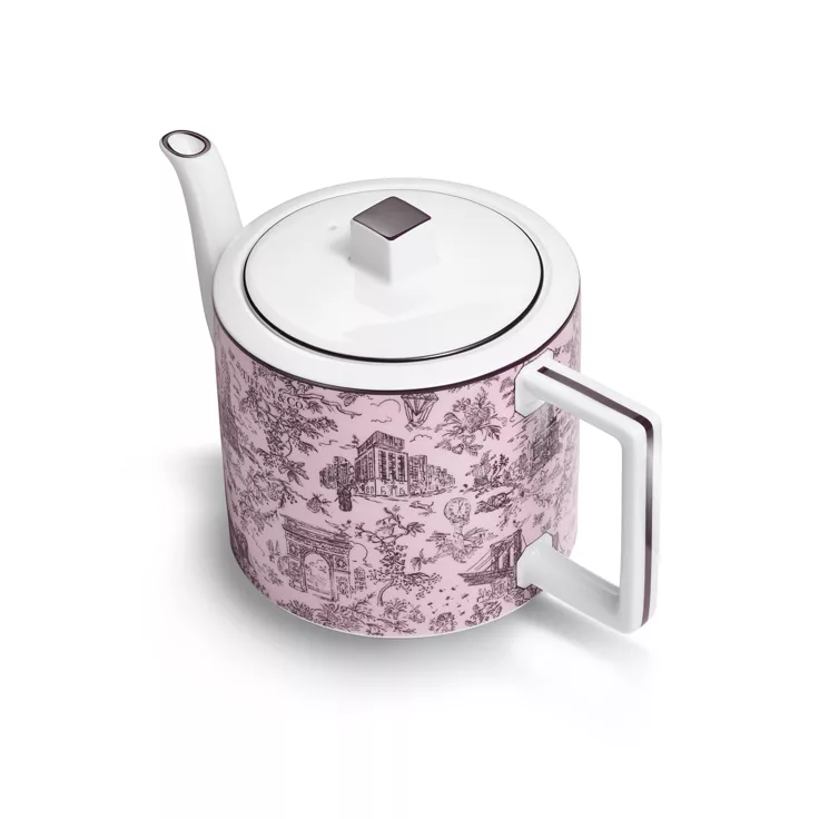 Tiffany Toile:Coffee Pot in Morganite Bone China, 1