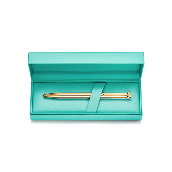 Tiffany T:Ballpoint Pen in Sterling Silver with Gold Vermeil