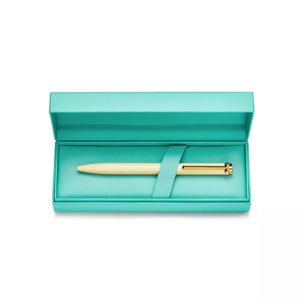 Ballpoint Pen in Brass with Yellow Diamond Lacquer Finish