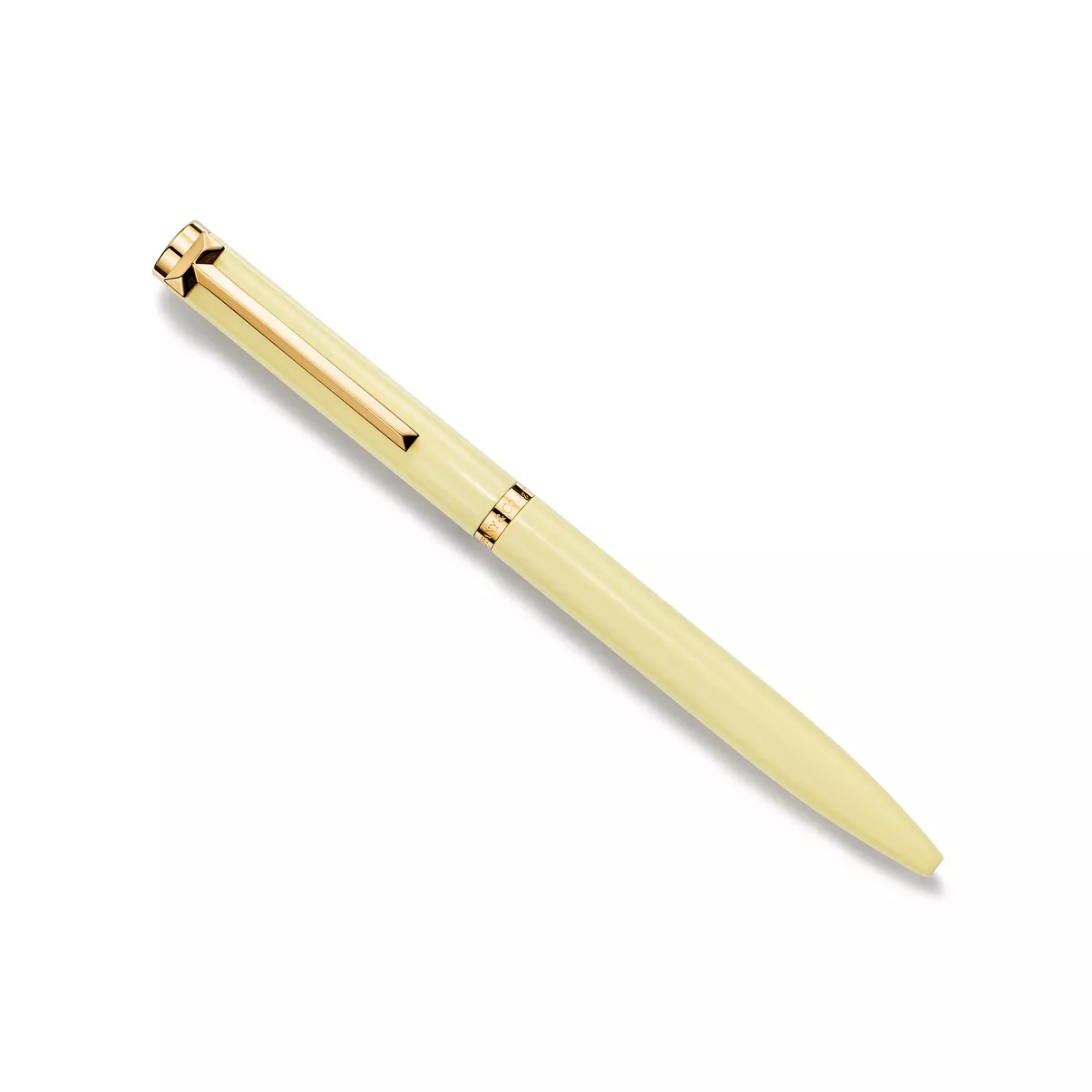 Ballpoint Pen in Brass with Yellow Diamond Lacquer Finish