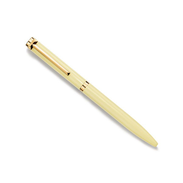 Tiffany T:Ballpoint Pen in Brass with Yellow Diamond Lacquer Finish