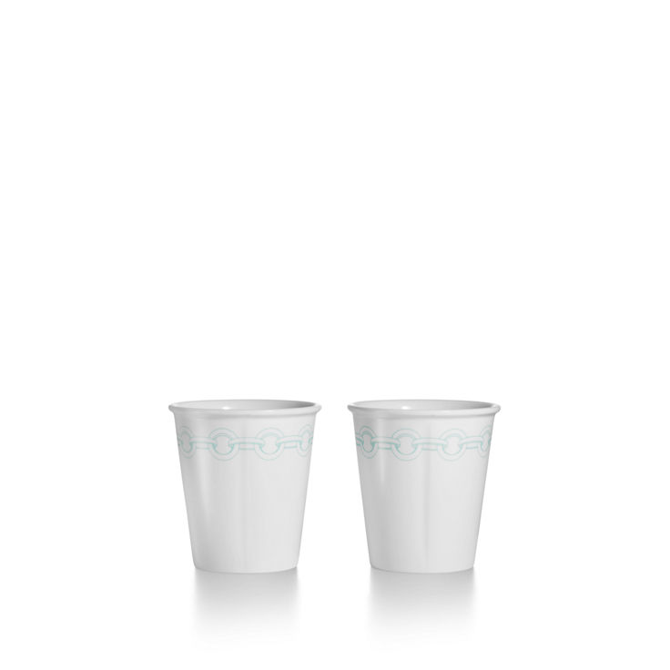 Return to Tiffany™:Etched Coffee Cups in Bone China, Set of Two image number 1