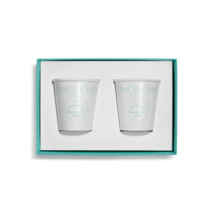 Return to Tiffany™:Etched Coffee Cups in Bone China, Set of Two image number 2